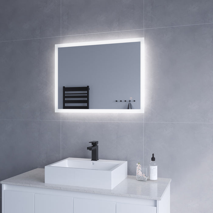 mit Beleuchtung Wandschalter Badspiegel 80x60
